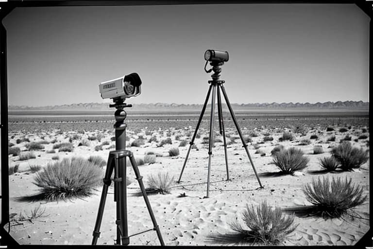 Survey equipment at the site