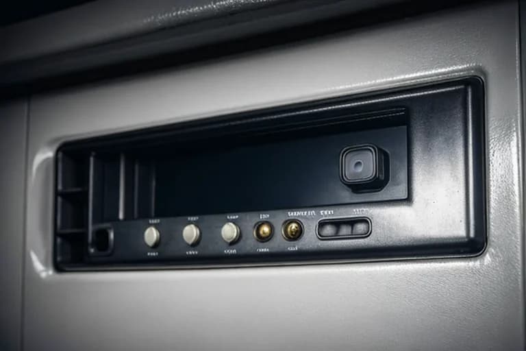 被害を受けた漁船の電子機器パネル。焼損と短絡の痕跡が見られる。