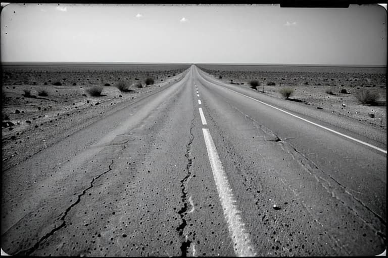 Road near the incident site. Unnatural distortion observed.