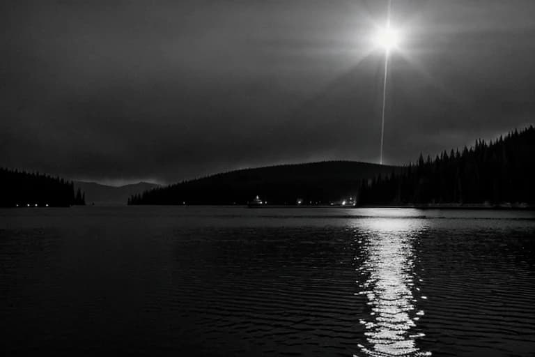 Blurry image of a luminous object over Lake Titicaca, taken on the night of September 15, 2017