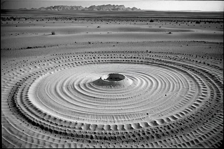 Circular discolored area, approximately 300 meters in diameter, found at the incident site. Unusual soil compaction was observed, but no heat marks or craters were present.