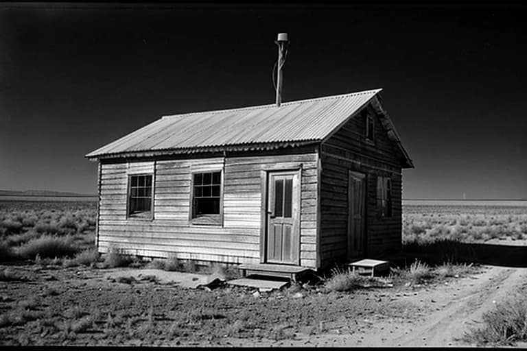 Infrared footage showing a localized temperature drop near an abandoned shack