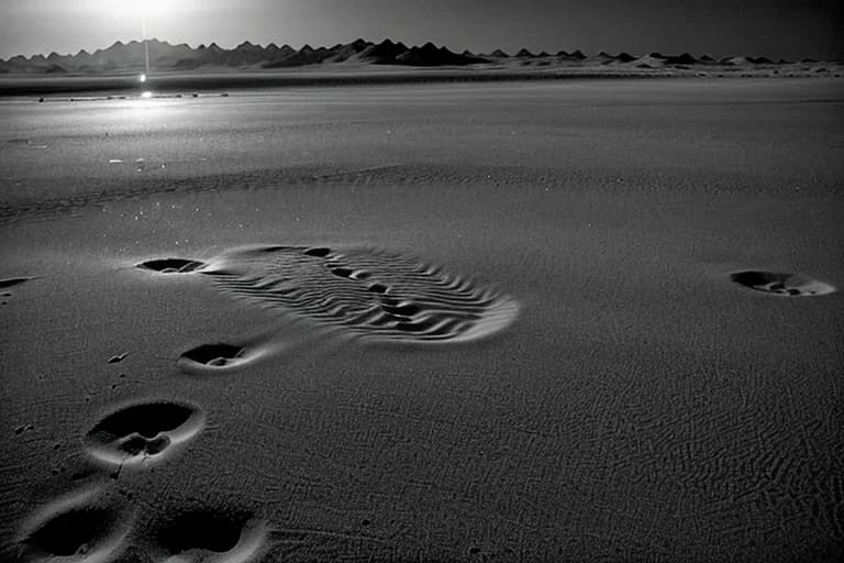 Unusual sand accumulation patterns left at the incident site
