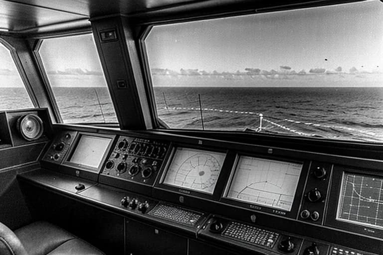 Seabird's navigation radar log. No object echo confirmed.