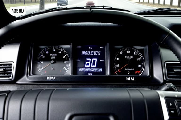Vehicle dashboard after time lapse. Time display discrepancy confirmed.