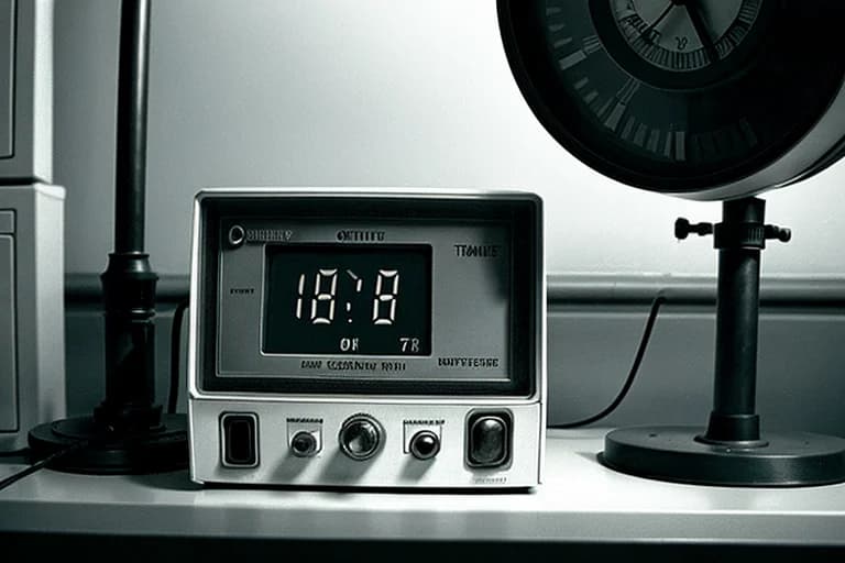 Record of a precision clock showing anomalous time display