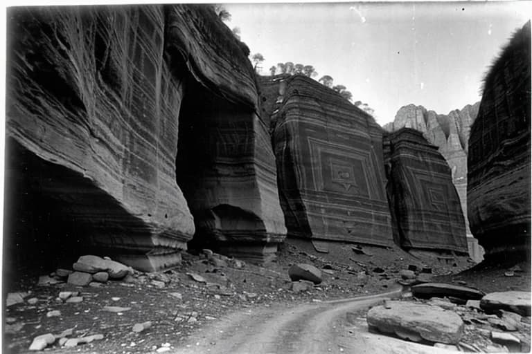 Old photo of San rock art found during investigation, suggesting shamanic communion.
