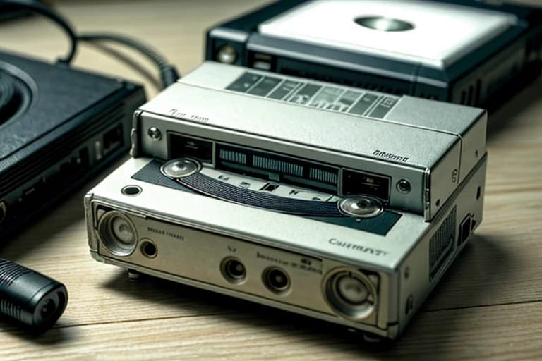 Corrupted audio tape and damaged recorder from investigation.