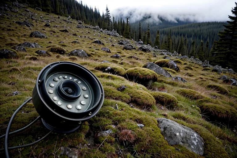 High-sensitivity infrasound microphone installed in the mountains