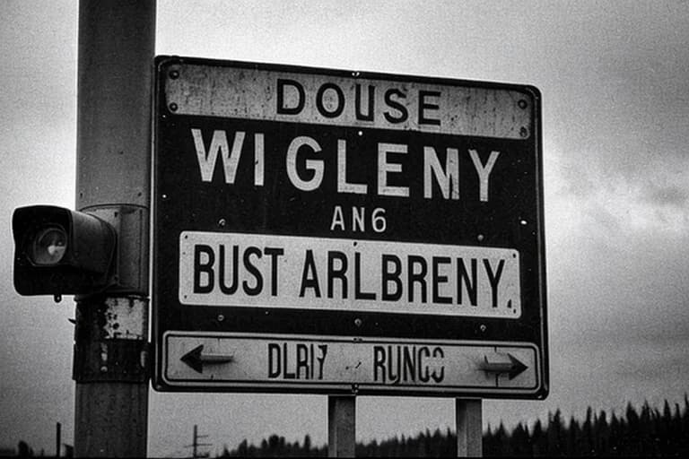 Similar road sign to those witnessed. Recorded appearing in locations inconsistent with its original placement.