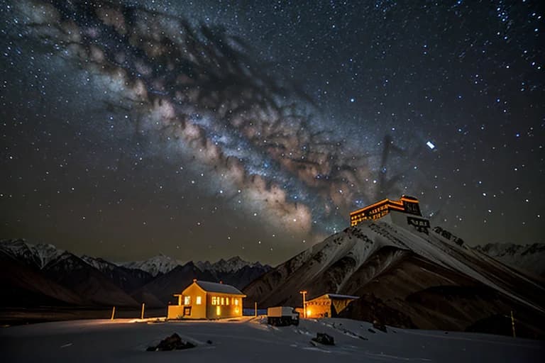 Fixed observation equipment installed around Leh