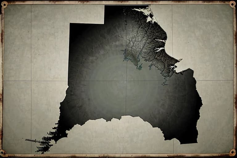 Old map of northern Michigan, showing multiple sighting locations.