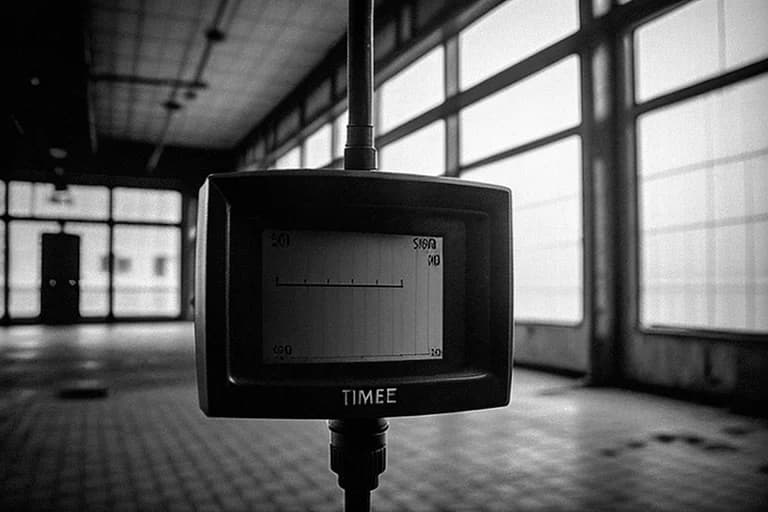 Moment of position data loss recorded on GPS device. Data vanished.