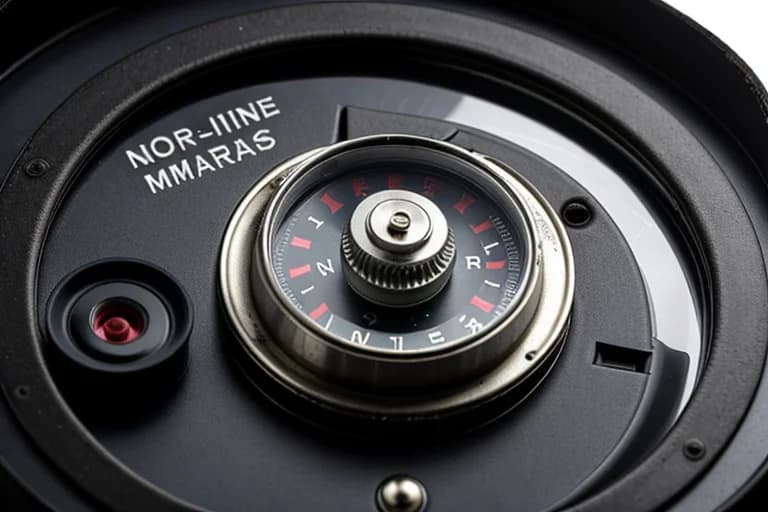 Internal view of a malfunctioning marine compass